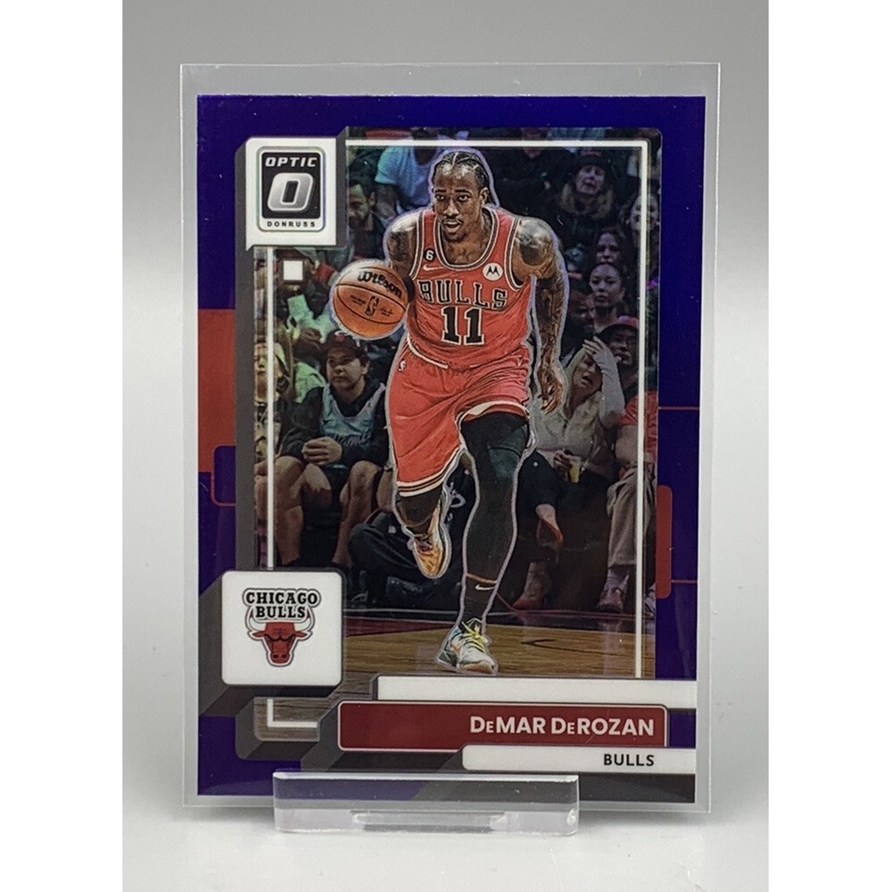 2022-23 Donruss Optic DeMar DeRozen Purple Shock Prizm #65 Chicago Bulls